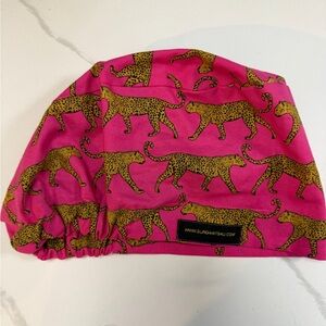 Pink Leopard Print Scrub Cap